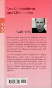 Rückcover: Wolf Haas - Wie die Tiere