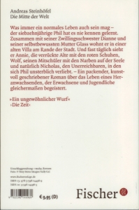 Rückcover: Andreas Steinhöfel - Die Mitte der Welt